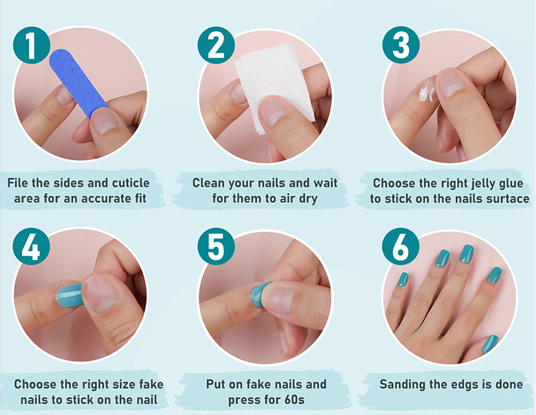 How to wear press on nails with Jelly glue